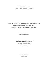 KẾ TOÁN NGHIỆP VỤ HUY ĐỘNG VỐN VÀ CHO VAY TẠI QŨY TÍN DỤNG NHÂN DÂN CHÂU ĐỨC HUYỆN CHÂU ĐỨC – TỈNH BÀ RỊA VŨNG TÀU