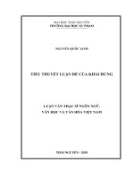 Tiểu thuyết luận đề của Khái Hưng (Luận văn thạc sĩ)