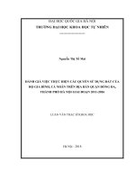 Đánh giá việc thực hiện các quyền sử dụng đất của hộ gia đình, cá nhân trên địa bàn quận đống đa, thành phố hà nội, giai đoạn 2011 2016 