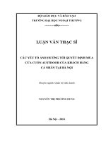 Các yếu tố ảnh hưởng tới quyết định mua cửa cuốn Austdoor của khách hàng cá nhân tại Hà Nội (Luận văn thạc sĩ)