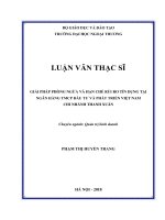 Giải pháp phòng ngừa và hạn chế rủi ro tín dụng tại Ngân hàng TMCP Đầu tư và Phát triển Việt Nam Chi nhánh Thanh Xuân (Luận văn thạc sĩ)