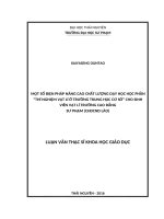 Một số biện pháp nâng cao chất lượng dạy học học phần thí nghiệm vật lý ở trường trung học cơ sở cho sinh viên vật lý trường cao đẳng sư phạm (CHDCND lào) 
