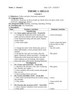 KHDH tiếng anh tuần 1 