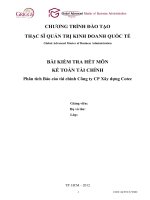 BÀI KIỂM TRA hết môn kế TOÁN tài CHÍNH