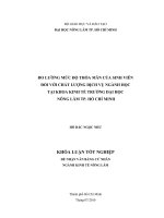 ĐO LƯỜNG MỨC ĐỘ THỎA MÃN CỦA SINH VIÊN ĐỐI VỚI CHẤT LƯỢNG DỊCH VỤ NGÀNH HỌC TẠI KHOA KINH TẾ TRƯỜNG ĐẠI HỌC NÔNG LÂM TP. HỒ CHÍ MINH
