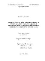 Đánh giá hiệu quả điệu trị bệnh nhân lupus ban đỏ hệ thống mức độ nặng bằng liệu pháp methylprednisolone xung