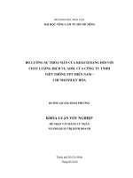 ĐO LƯỜNG SỰ THỎA MÃN CỦA KHÁCH HÀNG ĐỐI VỚI CHẤT LƯỢNG DỊCH VỤ ADSL CỦA CÔNG TY TNHH VIỄN THÔNG FPT MIỀN NAM – CHI NHÁNH KỲ HÒA