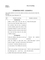 KHDH tiếng anh tuần 2 