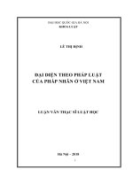 Đại diện theo pháp luật của pháp nhân ở việt nam 
