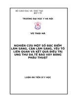Nghiên cứu một số đặc điểm lâm sàng, cận lâm sàng, yếu tố liên quan và kết quả điều trị ung thư da tế bào vảy bằng phẫu thuật (FULL TEXT)