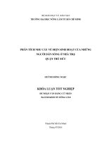 PHÂN TÍCH NHU CU V I N SINH HOT C A NHNG NGI DÂN S NG NHÀ TR QUN TH C