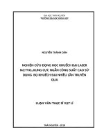 Nghiên cứu động học khuếch đại laser nd YVO4 xung cực ngắn công suất cao sử dụng bộ khuếch đại nhiều lần truyền qua 