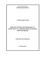 Phân tích cấu trúc một số dẫn xuất 5,7 – di(tert butyl) 1,3 tropolon bằng các phương pháp phổ hiện đại 