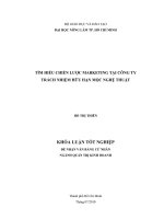 TÌM HIỂU CHIẾN LƯỢC MARKETING TẠI CÔNG TY TRÁCH NHIỆM HỮU HẠN MỘC NGHỆ THUẬT