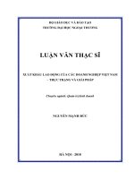Xuất khẩu lao động của các doanh nghiệp Việt Nam – Thực trạng và giải pháp (Luận văn thạc sĩ)