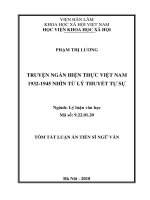 Truyện ngắn hiện thực việt nam 1932 1945 nhìn từ lý thuyết tự sự tt