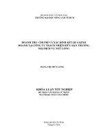 DOANH THU CHI PHÍ VÀ XÁC ĐỊNH KẾT QUẢ KINH OANH TẠI CÔNG TY TRÁCH NHIỆM HỮU HẠN THƯƠNG MẠI DỊCH VỤ NGŨ LONG