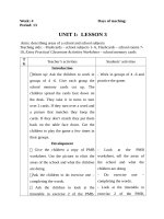 KHDH tiếng anh tuần 4 