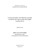 ỨNG DỤNG HỆ THỐNG “GIẤY PHÉP PHÁT THẢI BOD CÓ THỂ MUA BÁN” CHO CÁC KHU CÔNG NGHIỆP TẠI SÔNG THỊ VẢI