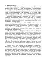 TÓM tắt TIẾNG ANH  nghiên cứu sự biến đổi và giá trị nồng độ LH trong tiên lượng điều trị kích thích phóng noãn bệnh nhân vô sinh do buồng trứng đa nang bằng clomiphene citrate đơn thuần và kết 