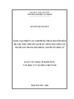 Sáng tạo nhân vật anh hùng trần nguyên hãn qua ba tiểu thuyết lịch sử sóng hận sông lô; người con trang sơn đông; người về chốn cũ 