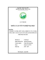 Tìm hiểu vai trò, chức năng, nhiệm vụ của cán bộ, công chức cấp xã, xã Tân Long  huyện Đồng Hỷ  tỉnh Thái Nguyên (Khóa luận tốt nghiệp)