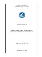 Nghiên cứu một số đặc trưng cơ bản của taper laser diode công suất cao vùng 670nm 