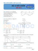 Đề 1 bộ đề 8 điểm ôn thi THPT quốc gia có đáp án và hướng dẫn chi tiết 