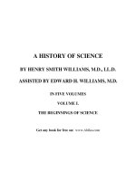 A history of science   volume 1 