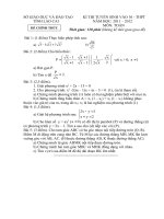 Đề thi và đáp án tuyển sinh 10 năm học 2011 2012 