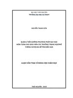 Quản lý bồi dưỡng phương pháp dạy học môn toán cho giáo viên các trường trung học phổ thông huyện ba bể, tỉnh bắc kạn 