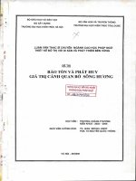 Bảo tồn và phát huy giá trị cảnh quan bờ sông hương (tt) 
