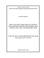 Nâng cao chất lượng dịch vụ tín dụng tại ngân hàng thương mại cổ phần công thương việt nam   chi nhánh bắc ninh 
