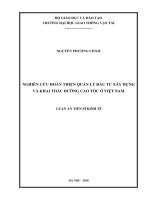 Nghiên cứu hoàn thiện quản lý đầu tư xây dựng và khai thác đường cao tốc Việt Nam