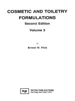 Cosmetic and toiletry formulations, volume 3 (2nd edition) 
