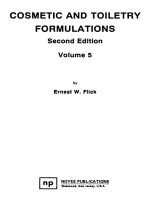 Cosmetic and toiletry formulations, volume 5 (2nd edition) 