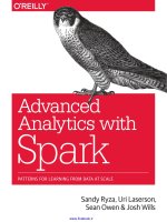 Advanced analytics with spark