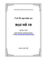 8 đề trắc nghiệm ôn tập kiểm tra 1 tiết đại số 10 chương 1 có đáp án 