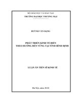 Phát triển kinh tế biển theo hướng bền vững tại tỉnh Bình Định (Luận án tiến sĩ)