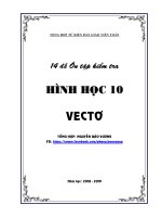 14 đề ôn tập kiểm tra 1 tiết Hình học 10 chương 1