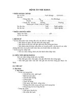 HƯỚNG DẪN LÀM BỆNH ÁN MỘT SỐ BỆNH VỀ NHI KHOA