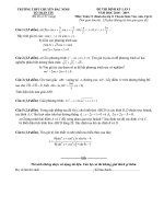 Đề thi định kỳ Toán 11 năm 2018 – 2019 trường THPT chuyên Bắc Ninh lần 1