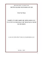 Nghiên cứu điều khiển hệ thống động lực của ô tô tải nhằm hạn chế trượt quay bánh xe chủ động (Luận án tiến sĩ)