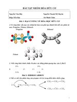 BÀI tập NHÓM hóa hữu cơ