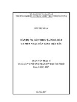 Dàn dựng hát Then tại Nhà hát Ca múa nhạc dân gian Việt Bắc (Luận văn thạc sĩ)