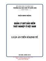 Luận văn tốt nghiệp : Quản lý Quỹ Bảo hiểm thất nghiệp ở Việt Nam