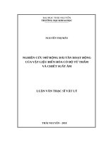 Nghiên cứu mở rộng dải tần hoạt động của vật liệu biến hóa có độ từ thẩm và chiết suất âm (LV thạc sĩ)