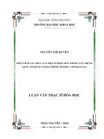 Phân tích cấu trúc một số hợp chất trong cây Trứng Quốc ( Stixis Suaveolens Roxb, PierreCapparaceae) (LV thạc sĩ)
