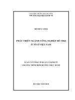 Phát triển ngành công nghiệp hỗ trợ ô tô ở việt nam 