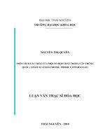 Phân tích cấu trúc một số hợp chất trong cây trứng quốc ( stixis suaveolens roxb, pierrecapparaceae) 